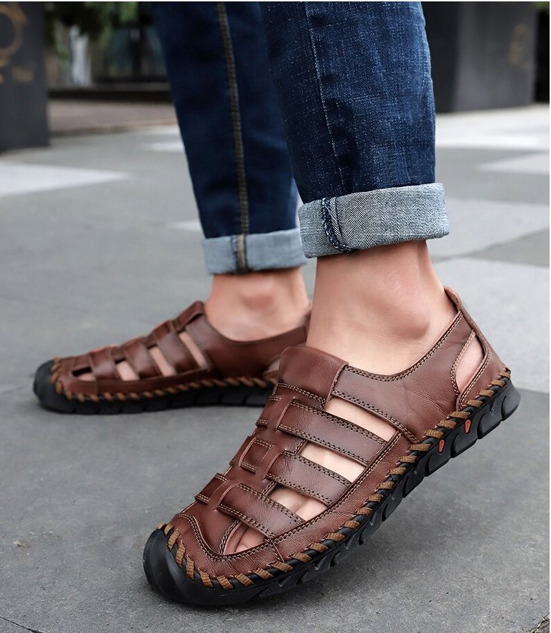 Xalvador | PU Leren Sandalen - Licht Bruin - #Calora#