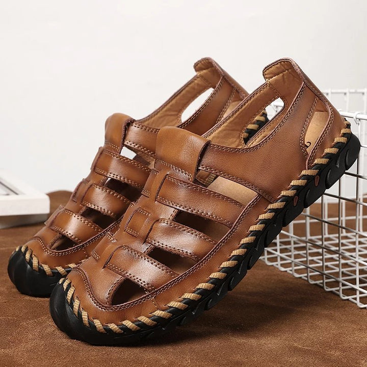 Xalvador | PU Leren Sandalen - Licht Bruin - #Calora#