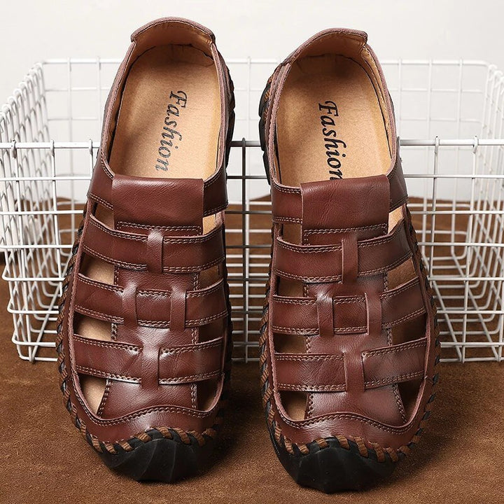 Xalvador | PU Leren Sandalen - Donker Bruin - #Calora#