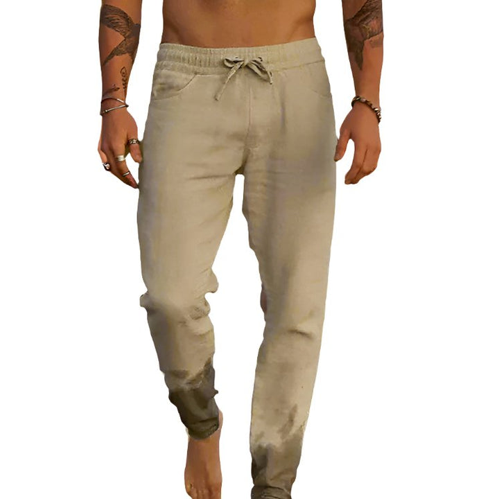 Yannick | Casual Linnenbroek - Linnen kleding mannen - Khaki - #Calora#