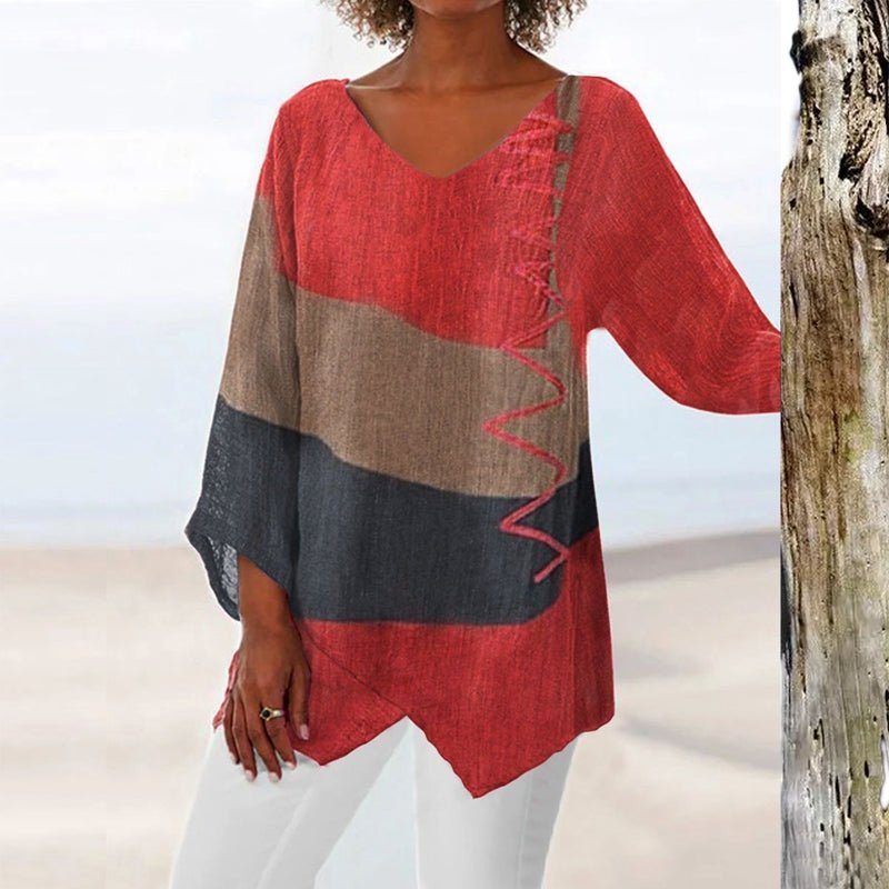 Zelara | Lente Blouse - Rood - #Calora#