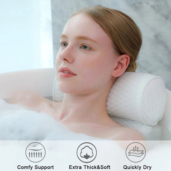 Zenlife | Comfortabel Spa Bad Nek Kussen - Wit - #Calora#