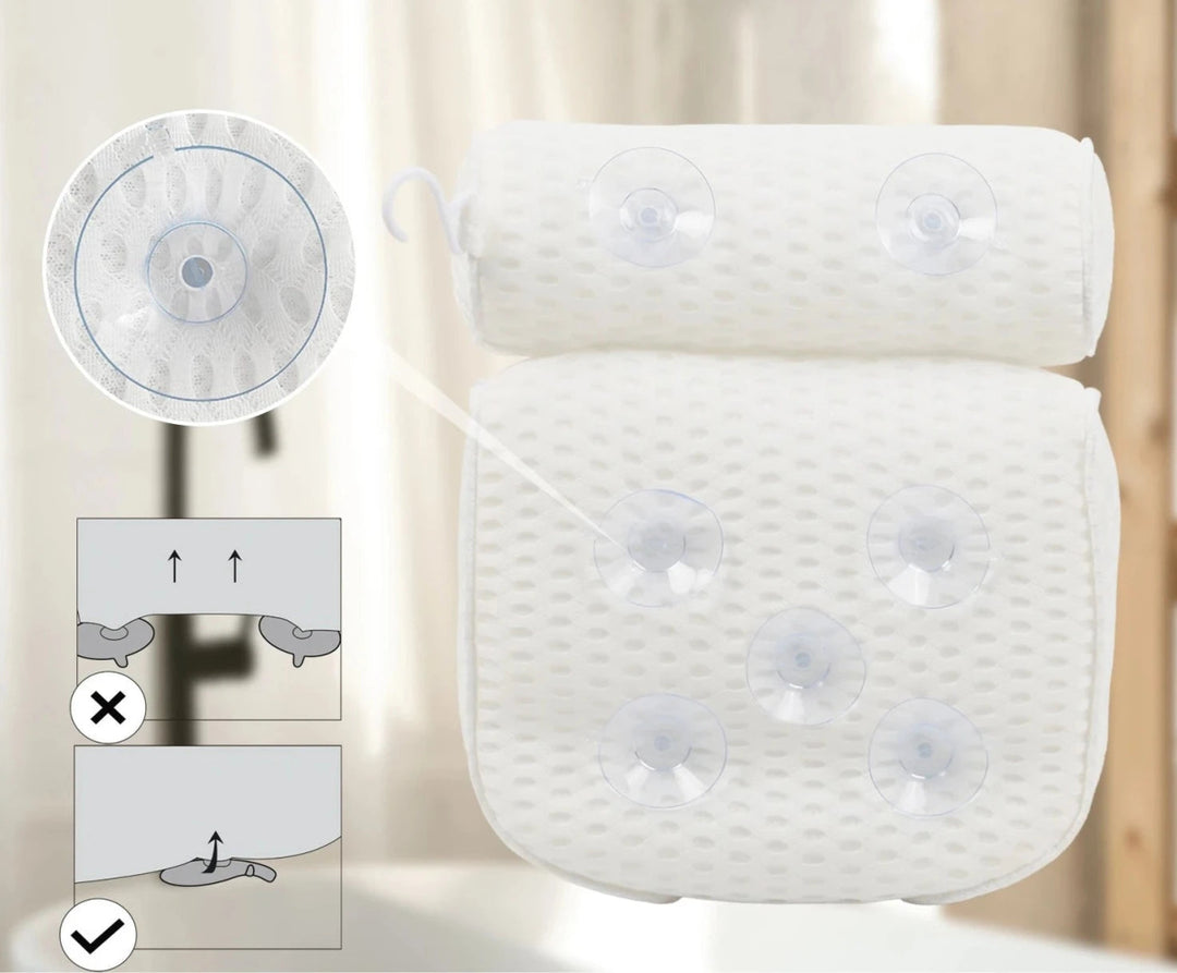 Zenlife | Comfortabel Spa Bad Nek Kussen - Wit - #Calora#