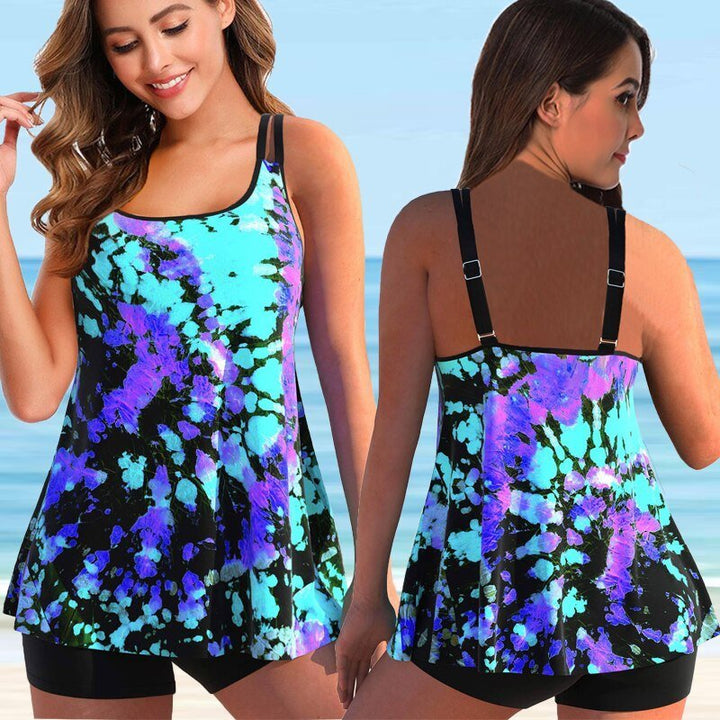 Zentila | Tankini Set Plus Maat - tankini plus size - Paars - #Calora#