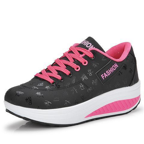 Zephira | Wandelschoenen - Zwart & Roze - #Calora#