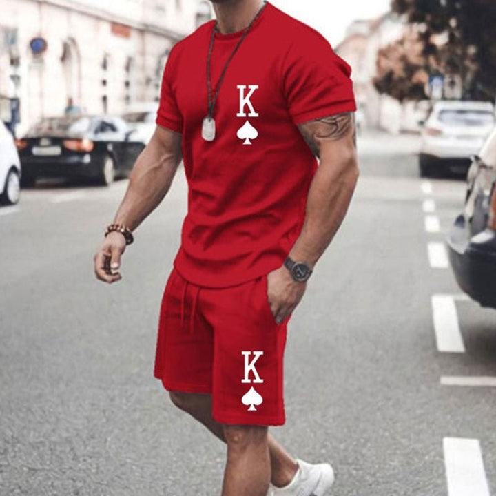 Zevon | T - Shirt En Short Set - Rood - #Calora#