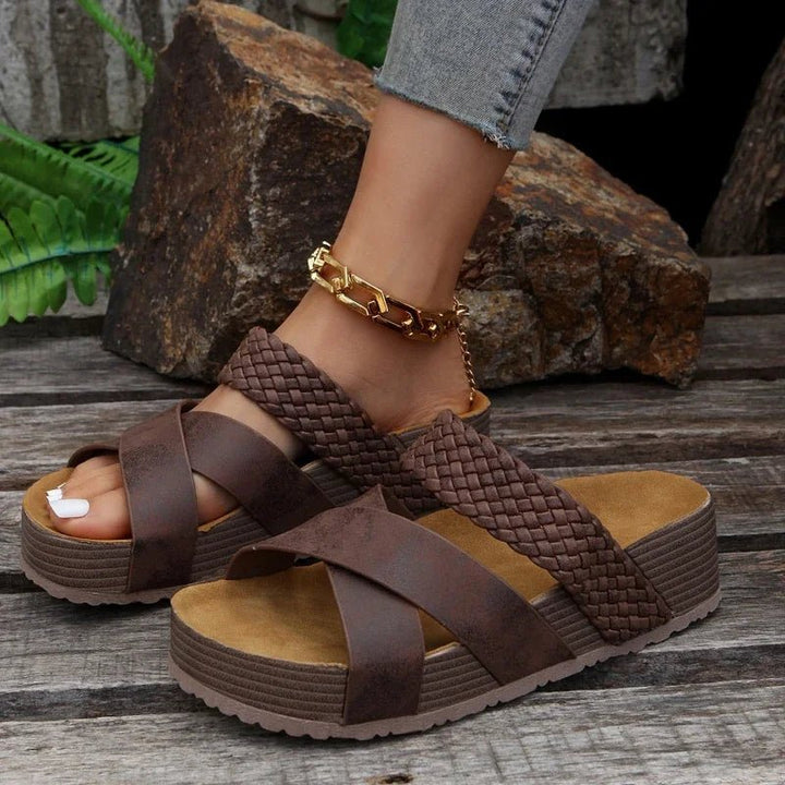 Zuleika | Gladiator Dames Sandalen - Dames sandalen - Bruin - #Calora#